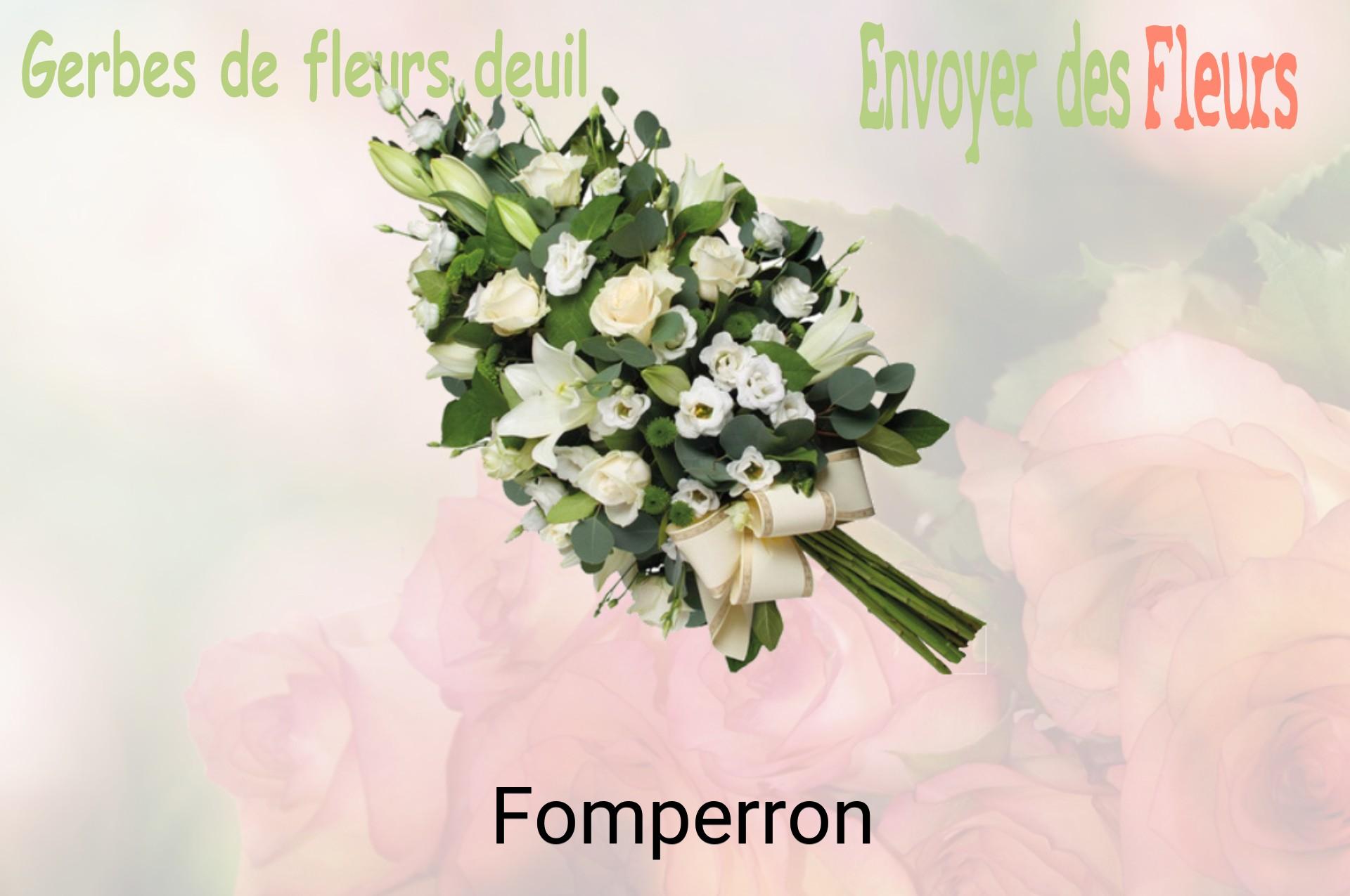Gerbe de fleurs de deuil livrée à Fomperron